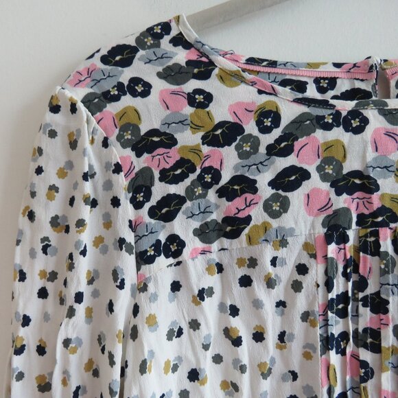 BODEN Hotchpotch Pintuck Shift Dress Floral Poppy Meadow Feminine Boho Size US 6 - Picture 7 of 15